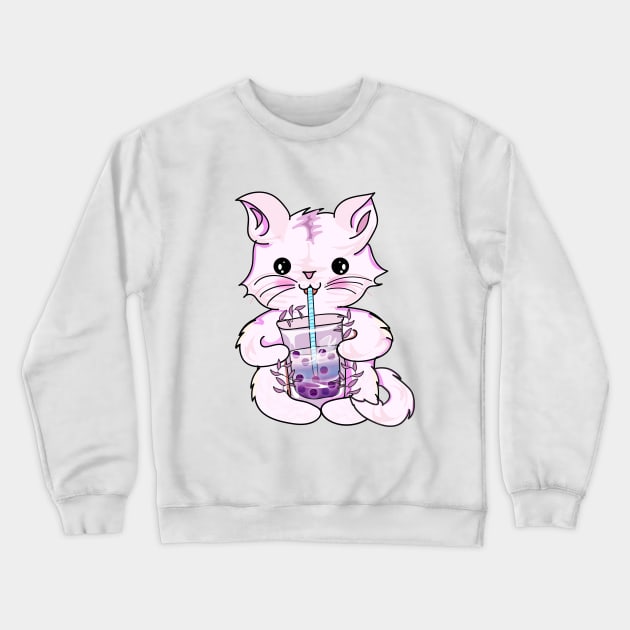 Cat boba tea Crewneck Sweatshirt by Bossin